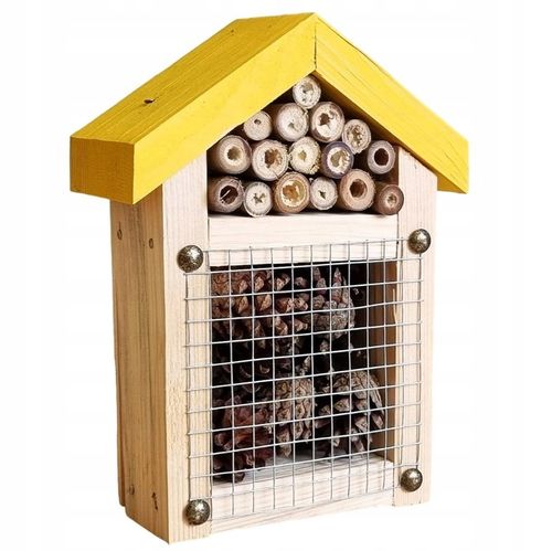 Domek, hotel dla owadów Toraf DIY1 żółty - do samodzielnego złożenia na Arena.pl