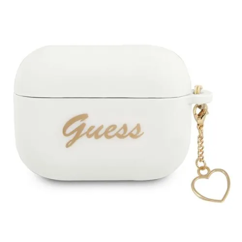 Etui Guess Silicone Charm Heart Collection na AirPods Pro - białe na Arena.pl