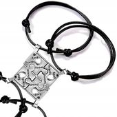 BRANSOLETKA przyjaźni BEST FRIENDS puzzle KOMPLET 4 BRANSOLETKI bff