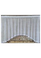 Firana gotowa 300x180 łuk,woal,gipiura 8cm Kwiatek