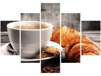 OBRAZ GORĄCA KAWA CROISSANT