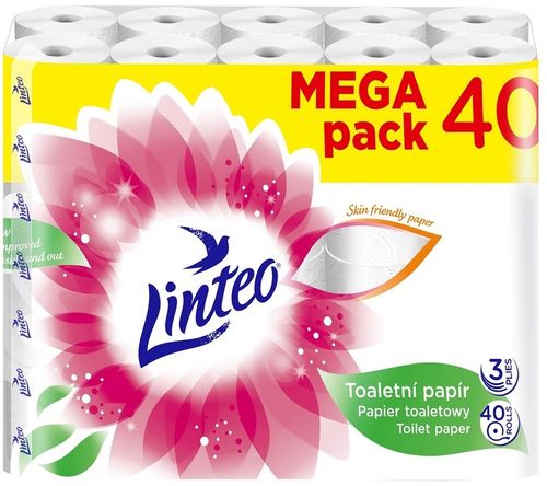 LINTEO PAPIER TOALETOWY BEZZAPACHOWY 40 ROLEK 600 METRÓW 3 WARSTWY na Arena.pl