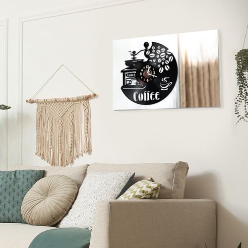 Zegar Ścienny z płyty winylowej na lustrze JEDZENIE  19 wzorów 59x29cm na Arena.pl