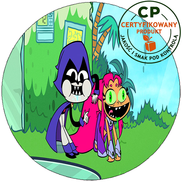 Opłatek na tort Młodzi Tytani zdjęcie 1