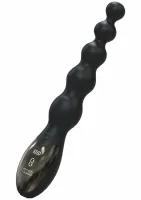 hidden desire beaded anal power vibrator silikonowy, wielofunkcyjny czarny