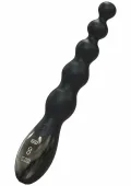 hidden desire beaded anal power vibrator silikonowy, wielofunkcyjny czarny
