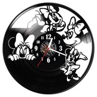 Zegar ścienny z płyty winylowej Myszka Minnie 136.14