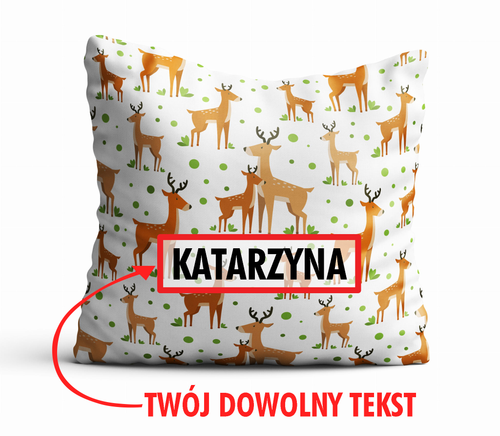 Poduszka DZIECIĘCA z Twoim napisem PD26 jelonki na Arena.pl