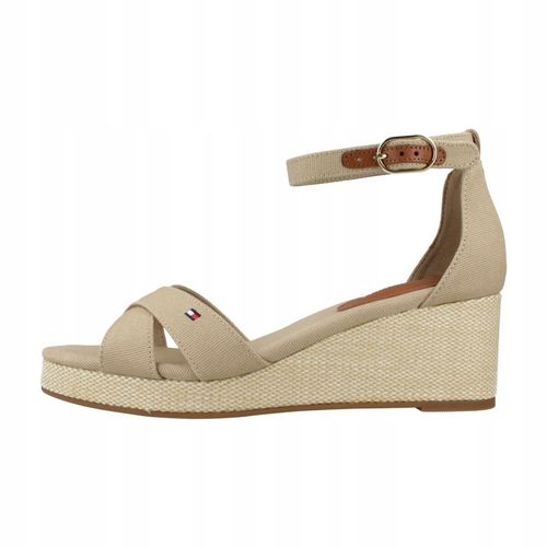 TOMMY HILFIGER ORYGINALNE SANDAŁY KOTURNY SPRZĄCZKA BEŻOWE 40 na Arena.pl