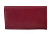 Skórzany portfel damski - Fuksja