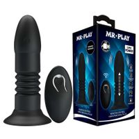 mr play - vibrating anal plug 4 vibrations 4 thrusting remote control