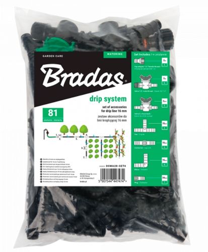 ZESTAW DO NAWADNIANIA KROPELKOWEGO LINII TAŚMY KROPLUJĄCEJ 81 SZT 16MM SET4 na Arena.pl
