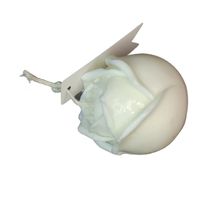 Świeca Dekoracyjna Biała Sojowa Naturalna Ozdobna Prezent Duża Róża