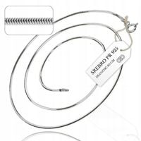 MOCNY NASZYJNIK Łańcuszek 60 cm Srebrny 925 GRUBA LINKA ŻMIJKA OKRĄGŁA