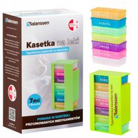 Kasetka TYGODNIOWA na leki podzielnik 3 pory dnia x7 dni kolorowa ORGANIZER