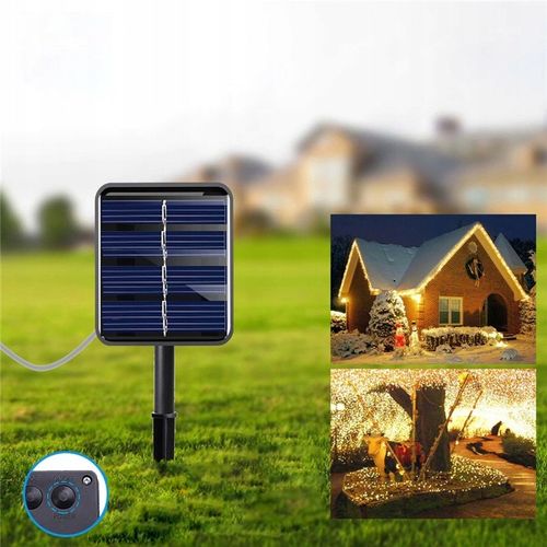 Lampki CHOINKOWE solarne do ogrodu 200 LED DRUCIK świąteczne ZEWNĘTRZNE 20m na Arena.pl