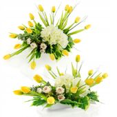 Wiązanka kwiatowa STROIK WIOSENNY na GRÓB CMENTARZ