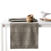 Obrus Vesta plamoodporny nowoczesny 115x300+35x300 Cappuccino AmeliaHome