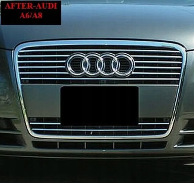 2005-2008 AUDI A6 - LIstwy chrom grill chromowan zdjęcie 1