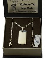 SREBRNY PEŁNY ŁAŃCUSZEK MĘSKI PANCERKA NIEŚMIERTELNIK PR. 925 GRAWER GRATIS