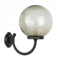 Kinkiet ogrodowy SU-MA Kule czarny 30cm IP43 kula biała/dymiona E27
