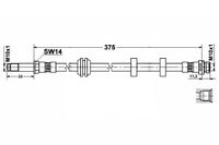 Ford Mondeo MK2 Zestaw Przewodów Hamulcowych Elastycznych Gumowych