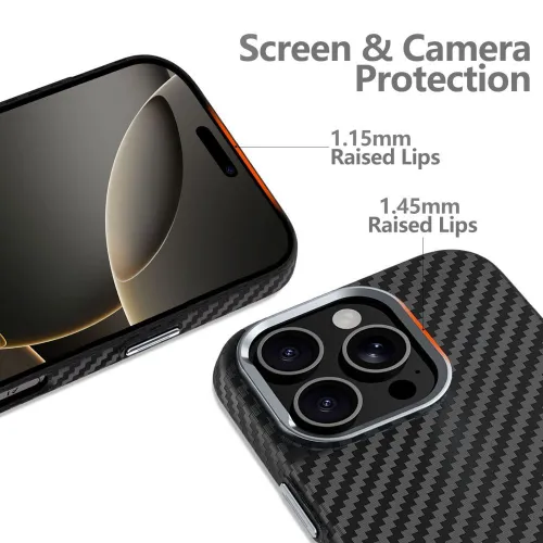 Etui Tech-Protect Ion Carbon MagSafe na iPhone 14 - czarne na Arena.pl