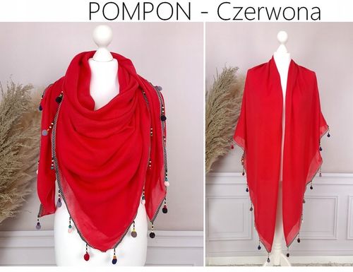 PAREO CHUSTA PLAŻOWA FRĘDZLE narzutka BOHO KOLORY na Arena.pl