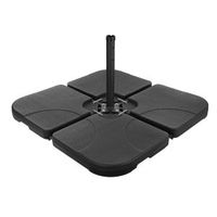 Podstawa pod parasol ogrodowy stojak obciążnik kwadratowa czarna 4 elementy