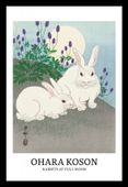 Plakat 20x30cm Design Rabbits, Koson Vintage do Salonu