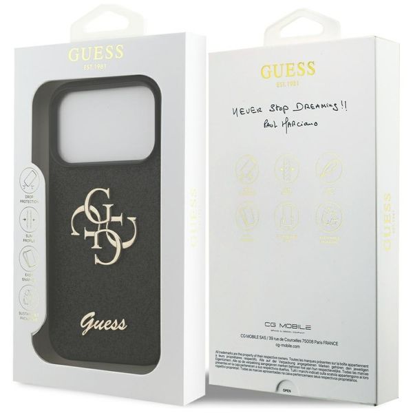Etui Guess Fixed Glitter Big 4G do iPhone 17 Pro czarny zdjęcie 8
