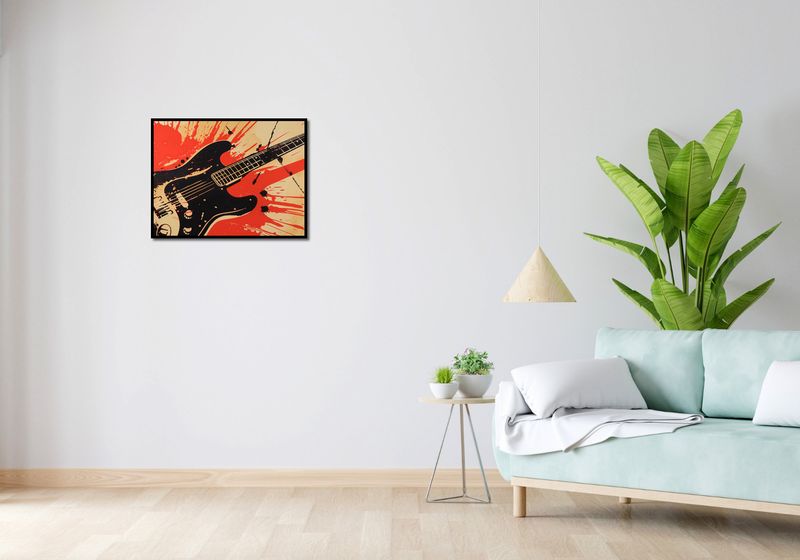 Plakat 65x50cm Gitara Elektryczna zdjęcie 4