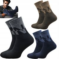 3x pary SKARPETY męskie zimowe THERMO bawełniane grube FROTTE mocne 43-46