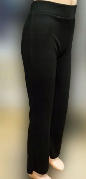 Spodnie damskie elastyczne HIT wzorek bawełna wysoki stan S/M CZARNE zdjęcie 5