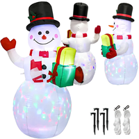 ELEKTRYCZNIE DMUCHANY BAŁWAN DEKORACJA ŚWIĄTECZNA LED OZDOBA OGRODOWA 150cm