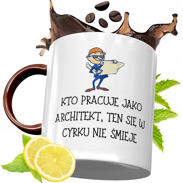 Kubek Bordowy Dla Architekta Na Urodziny Prezent Z Nadrukiem Ze Zdjęciem zdjęcie 1