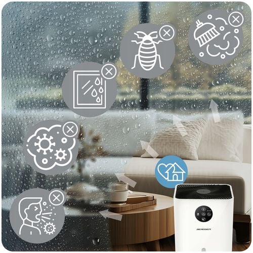 OSUSZACZ POWIETRZA POCHŁANIACZ WILGOCI CICHY 34dB LED Berdsen 1,8L na Arena.pl