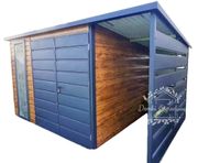 Schowek Domek Ogrodowy 3x2,5m +wiata 1m Drewnopodobny A Dwuspadowy ID609