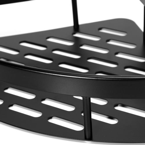 Półka narożna LUSAKA czarna do łazienki na Arena.pl