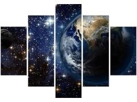 105CM 150CM OBRAZ 5 ELEM WŚRÓD GWIAZD DRUK