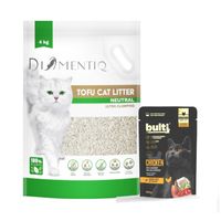 Żwirek eko Tofu zbrylający DIAMENTIQ 4 kg NATURAL+Karma Bulti 100g GRATIS