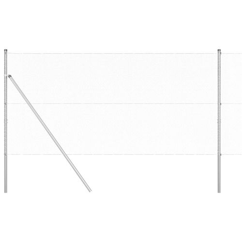 Ogrodzenie z słupkami Srebrny 1.2 x 50 m Stal pokryta PCV na Arena.pl