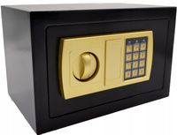 Sejf Logic czarny z zamkiem szyfrowym elektronicznym 31x20x20 cm