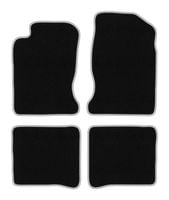 Dywaniki welurowe Toyota Carina E 1992-1998 czarne srebrne obszycie
