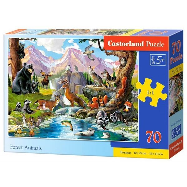 Puzzle 70 forest animals CASTOR zdjęcie 1