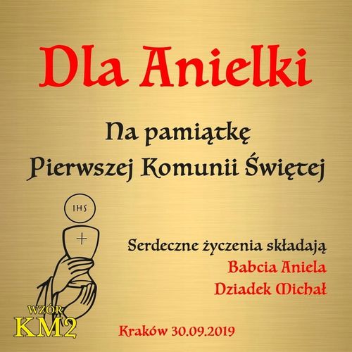 Pamiątka Pierwszej Komunii Świętej Pudełko z Grawerem Dedykacją Na Prezent na Arena.pl