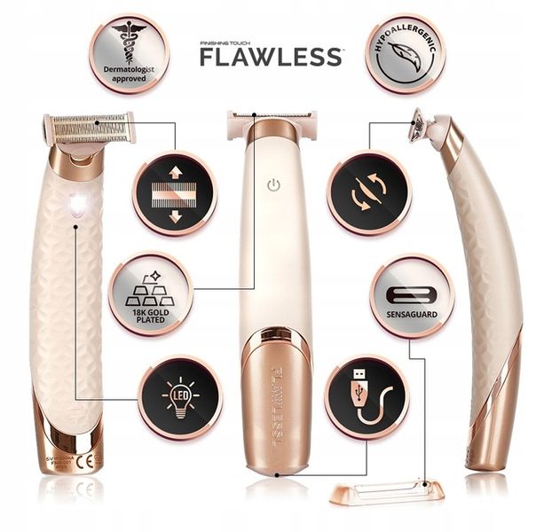 TRYMER GOLARKA DO BIKINI NÓG PACH CIAŁA - FLAWLESS zdjęcie 5