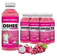 6x OSHEE Vitamin Water witaminy i minerały winogrona - dragonfruit 555 ml