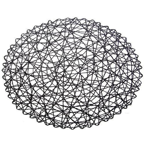 Podkładka pod talerz sztućce okrągła / mata kuchenna papierowa czarna 35 cm na Arena.pl