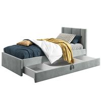 Łóżko młodzieżowe 100x200 Basic Luka, Jasny Szary, Szuflada
